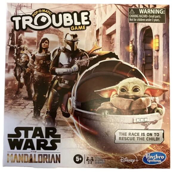 Hasbro Gaming Disney Star Wars the Mandalorian Pop-O-Matic Trouble Game Sealed - Picture 1 of 2